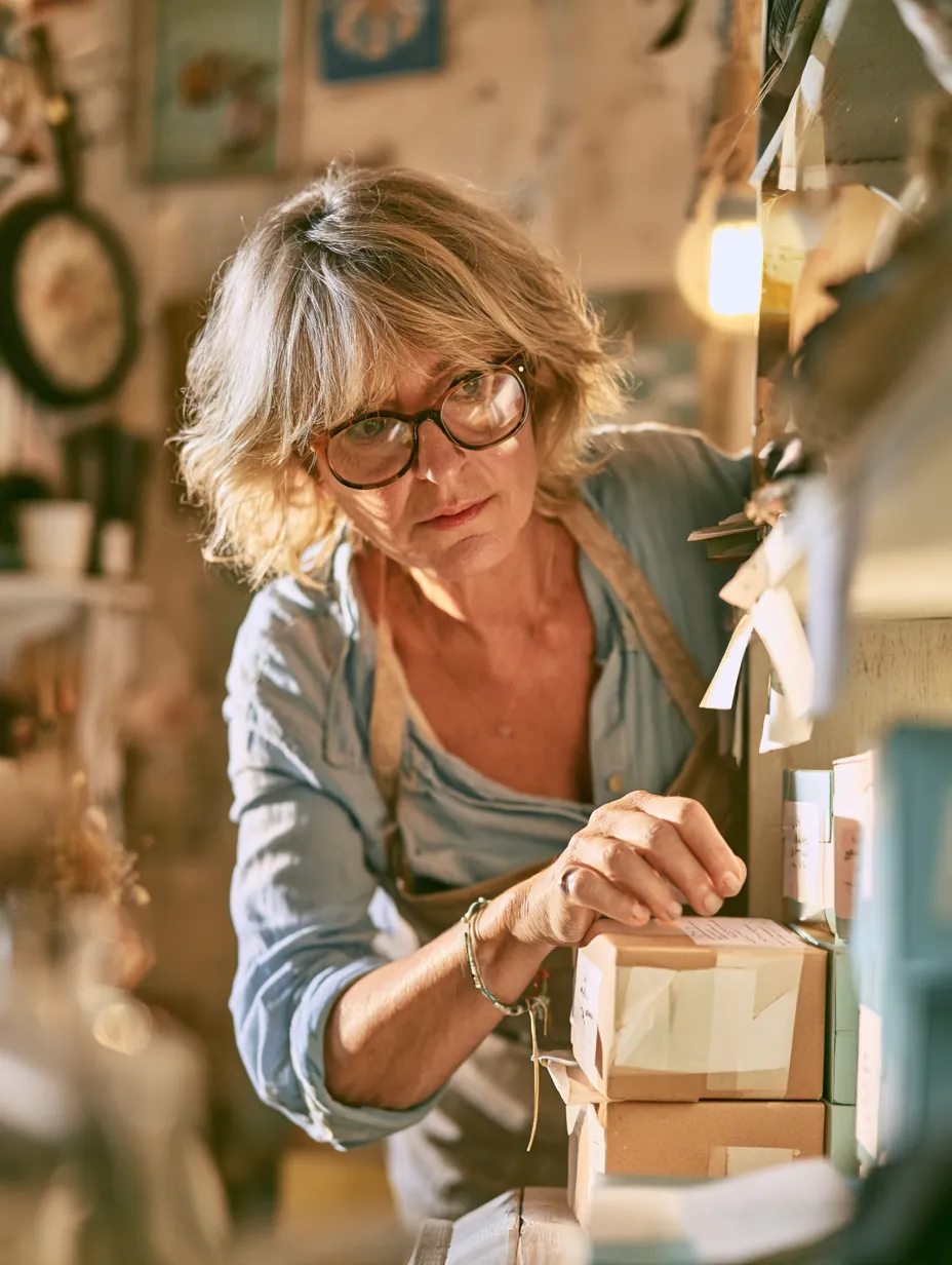 Shop assistant counting inventory boxes on a shelf, the Allstar Lending paperwork side of borrowing handled early